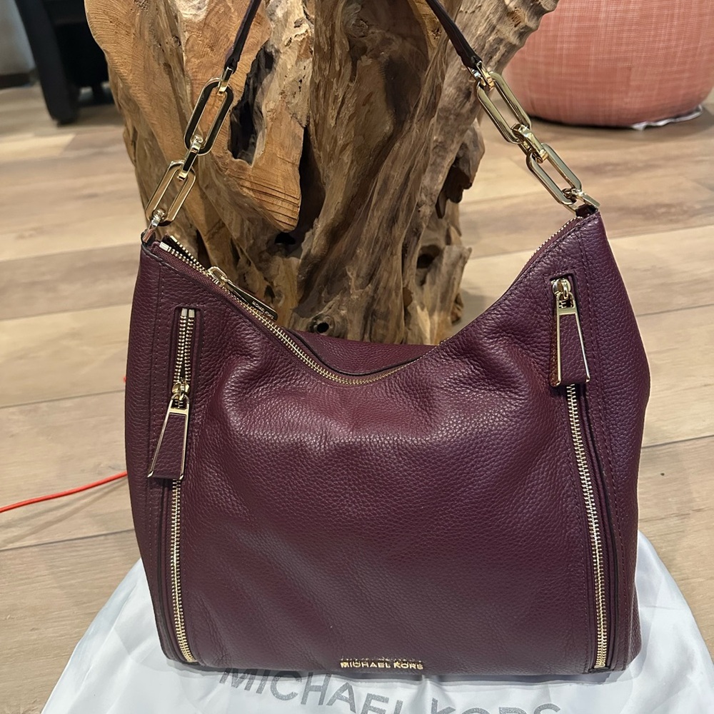 Michael Kors Burgandy Leather Matilda Bag